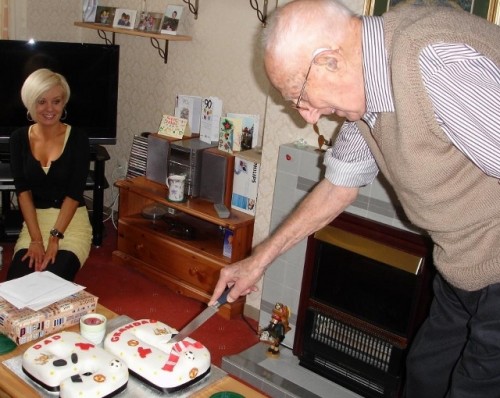 grandad celebrates