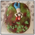 teenage zombie themed cake 