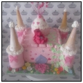 cute castle styled cake, this can be made in a range of sizes and shapes. 